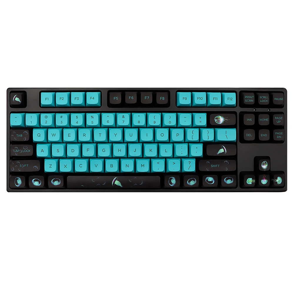 GMK-KEY XDA Океаническая Медуза Dye Sub Keycap набор толстых клавиатур PBT для клавиатуры dz60, покер 87 tkl 104 ansi xd64 bm60 xd68 xd84 xd96 Key Ca