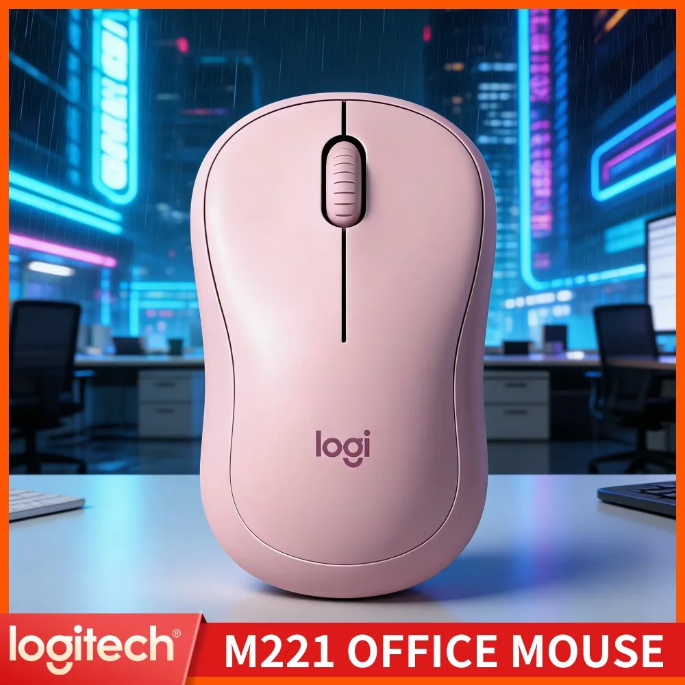 Logitech M221 2.4G Wireless Silent Mice Long Standby Time Light Body For Daily Home Desktop Notebook Laptop Office Study Work