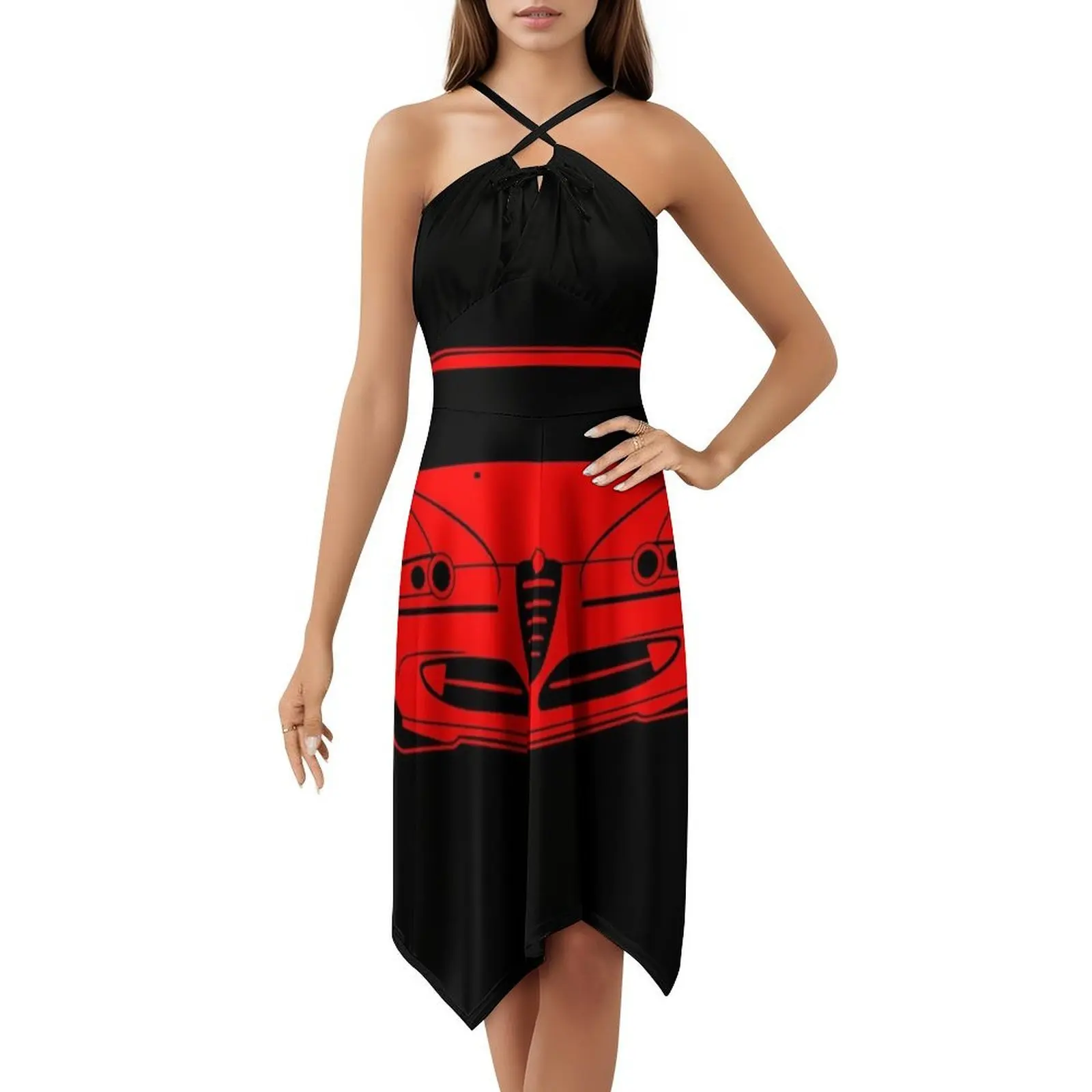 147 05 فستان بوهيمي عتيق بأكمام منتفخة أو خيارات بدون أكمام للنساء فستان عتيق لسباق السيارات وسيارات رياضة السيارات ألفا أنثى #5