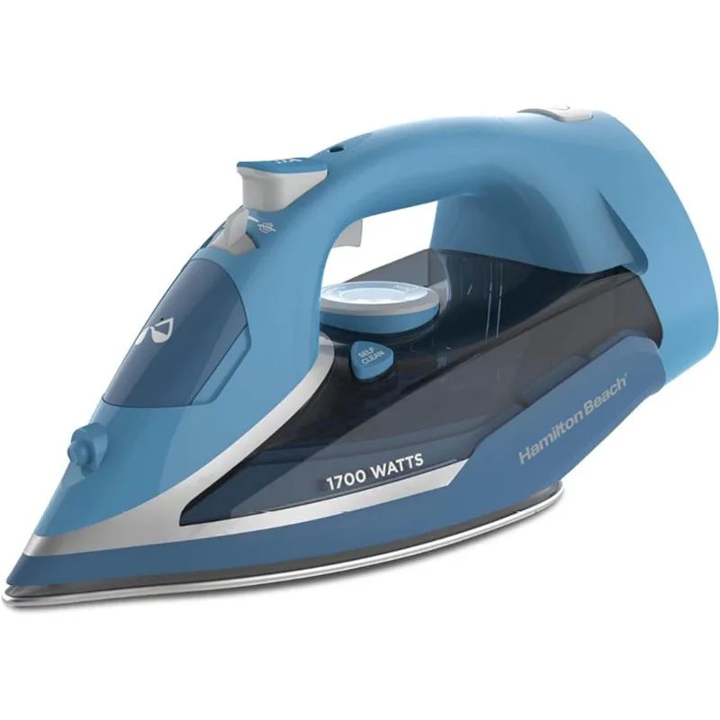 Steam Iron Steamer with Durable Stainless Steel Soleplate, Ultra-Fast Heat, 8’ Retractable Cord, Auto Shutoff, 350 ml Water Tank