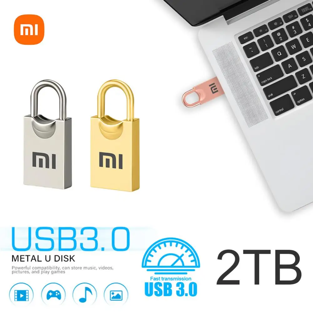 Xiaomi-unidad Flash USB 100% Original, Pendrive de Metal de alta velocidad, 256 GB, 512