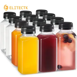 8 OZ plastic juice bottles 12 Pack - 8oz plastic bottles with caps, small juice containers with lids for fridge, mini bottles