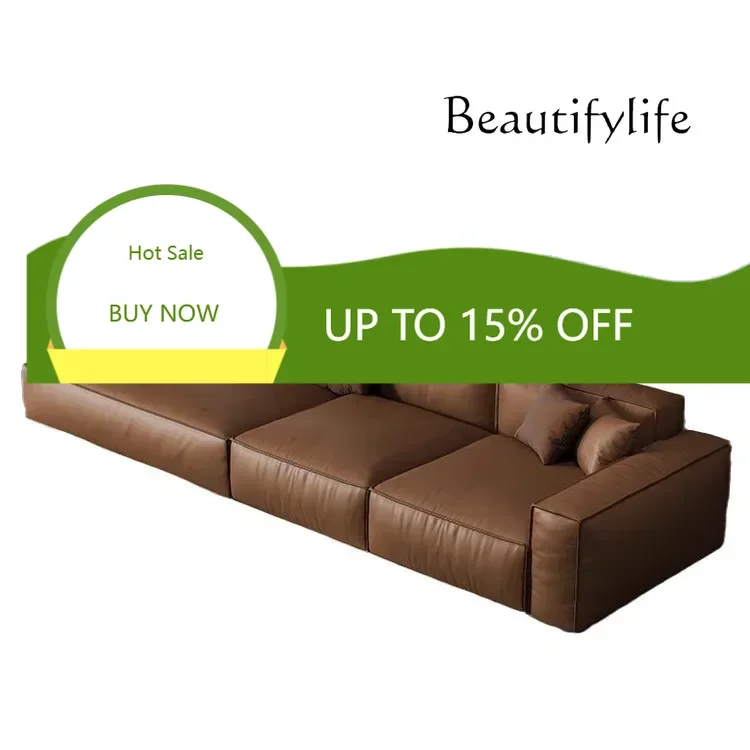 

Italian Antique Minimalist Sofa Small Apartment Modern Living Room Straight Sofa X