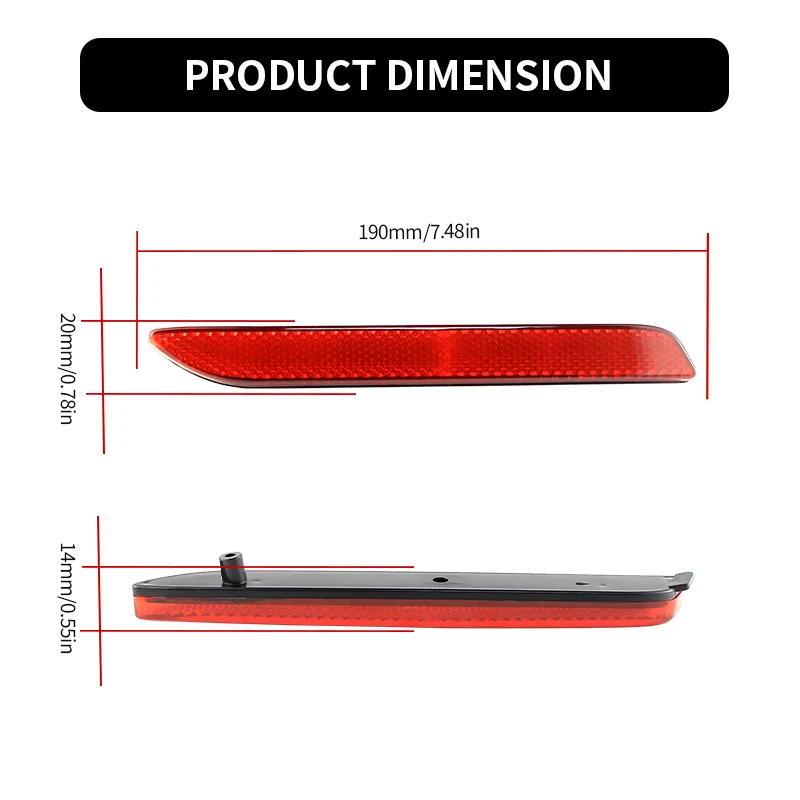 2PCS For Toyota RAV4 Camry Matrix Sienna Venza Reiz WISH Harrier Aygo Alphard Rear Brake Bumper Reflector Lamp shell no bulb