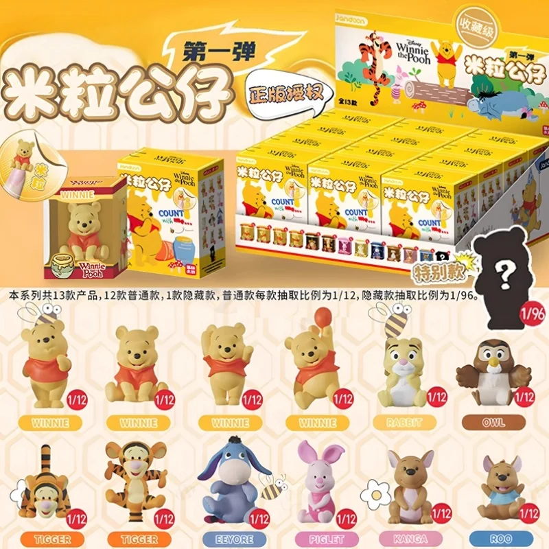 

Оригинальные мини-фигурки Jandoom Winnie The Pooh, слепая коробка, тигра, рисовая кукла, аниме, экшн-фигурка, мультяшная модель, детская игрушка в подарок