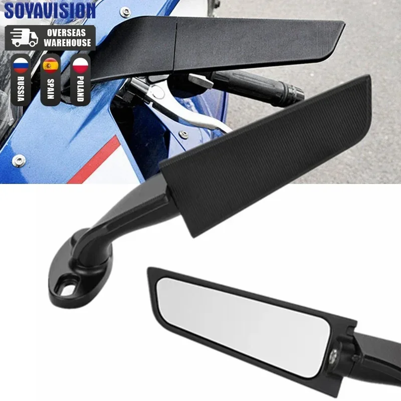 For Suzuki GSXR 600 750 1000 GSX1300R GSX650F GSX-R Motorcycle Mirror Modified Wind Wing Adjustable Rotating Rearview Mirror