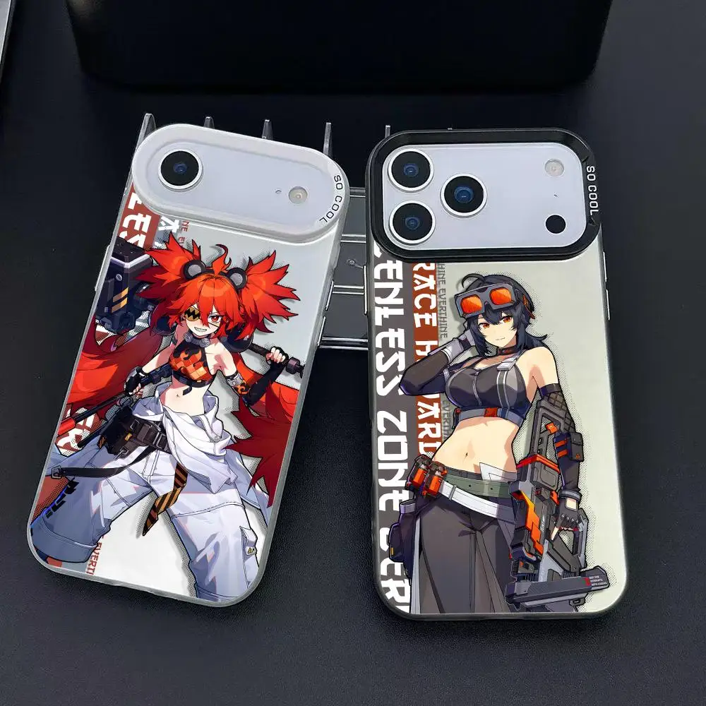 Zenless game role Phone Case For iPhone 17 16 15 14 13 12 11 Pro Max Air Colorful Matte Laser Aurora Shockproof Phone Case