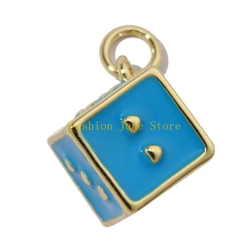 

N5KA 3 шт. 18-каратное позолоченное ожерелье в форме сердца/подковы/кубиков, подвески в виде покерных карт с кубическим серьги,