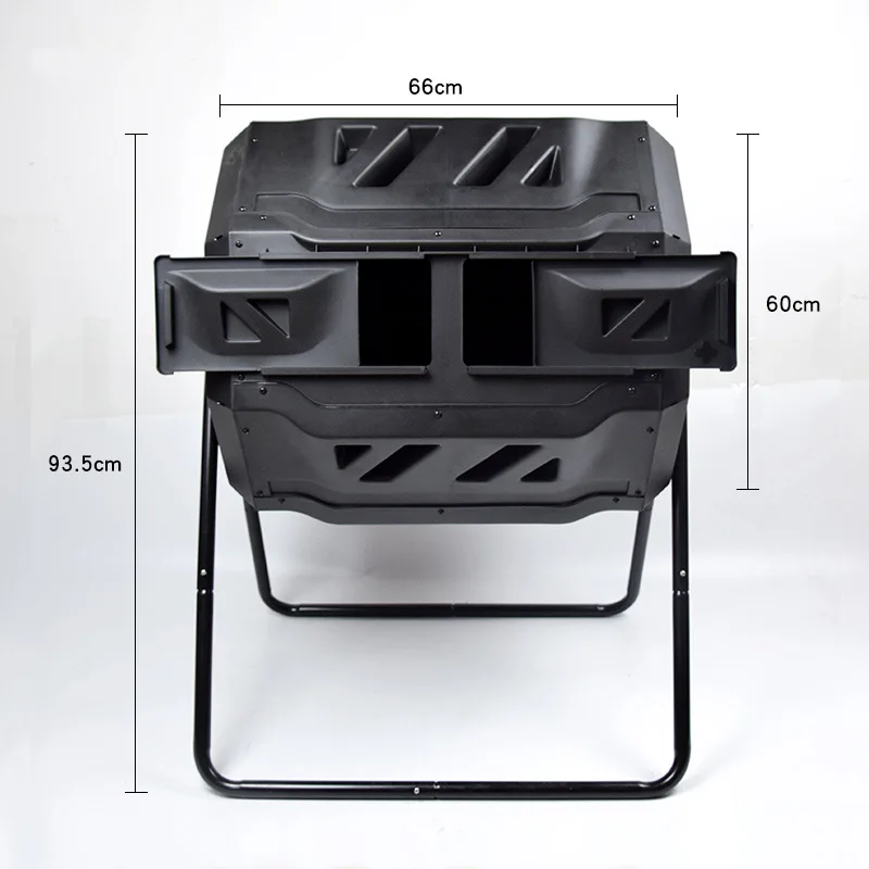 160L compost roller bucket, rotating and flipping compost bucket