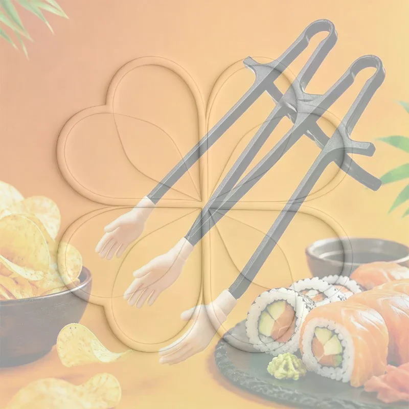 Mini Finger Snack Chopsticks Game Controller Shaped Plastic Training Sticks For Gamers Eating While Gaming