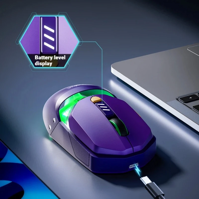 S20 Wireless Gaming Mouse Tri Mode Bluetooth Wired Rgb Chroma Backlit Transparent Light Cabin For Laptop Desktop Pc Esports Use