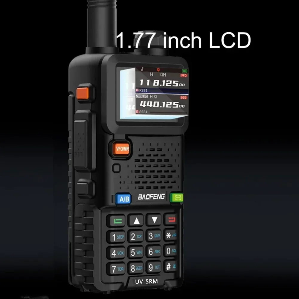 2024 Baofeng UV 5RM Two Way Radio FM Air Band RX VHF UHF Scrambler Encrypt DTMF Tone Outdoor HAM Wireless Communication