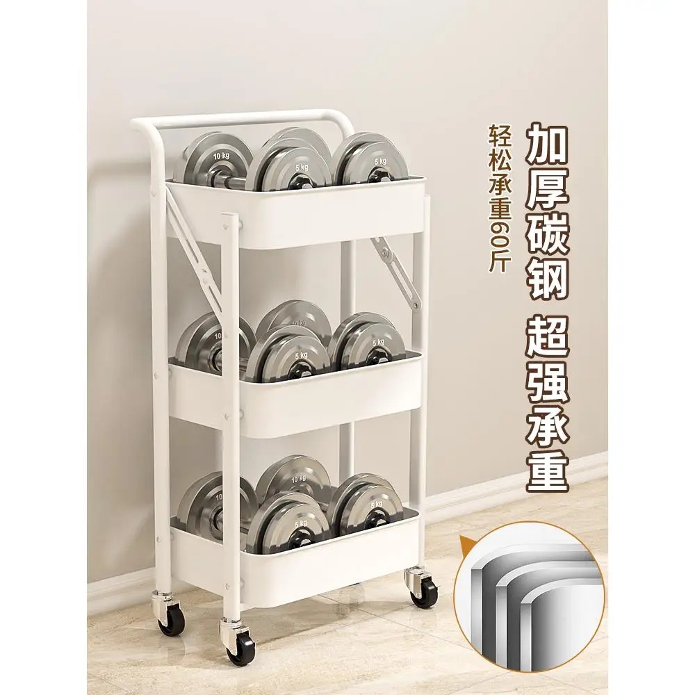 Trolley Organizer With Wheels Furniture for Aesthetics and Beauty Stainless Steel Chariot De Service Hairdressing Carts Portable