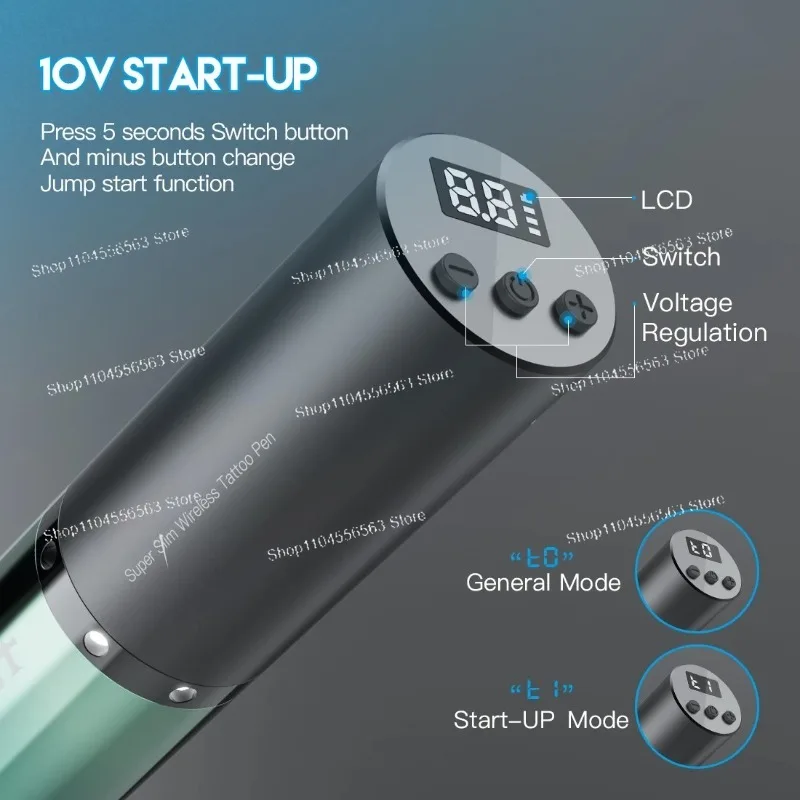 3.0mm Stroke Permanent Makeup Tattoo Machine, Rotary Tattoo Pen with Permanent Magnet Motor