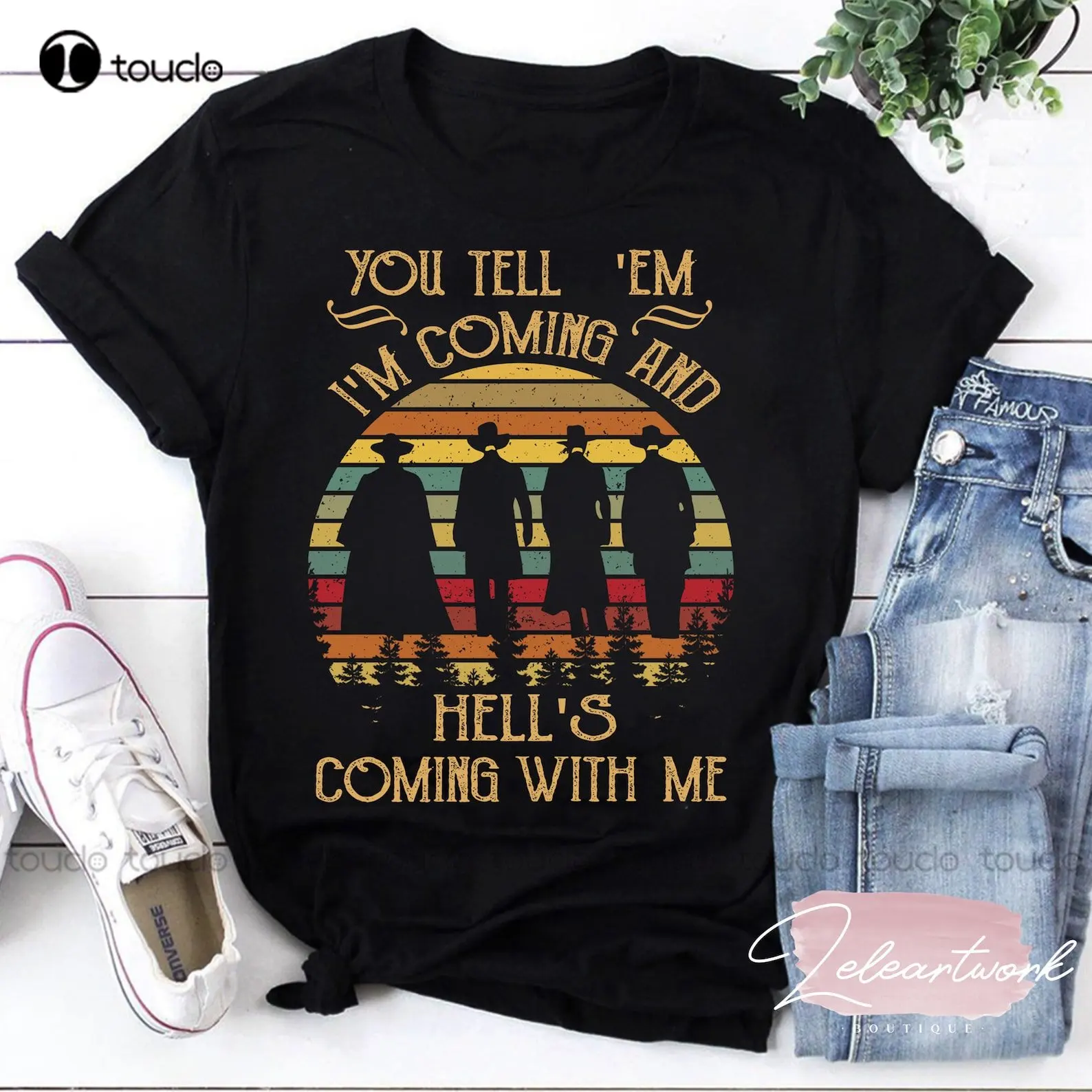 You Tell 'Em I'M Coming And Hell'S Coming With Me Vintage T-Shirt, Virgil Earp Fans Lover Shirt, Doc Holiday Shirt, Tombstone