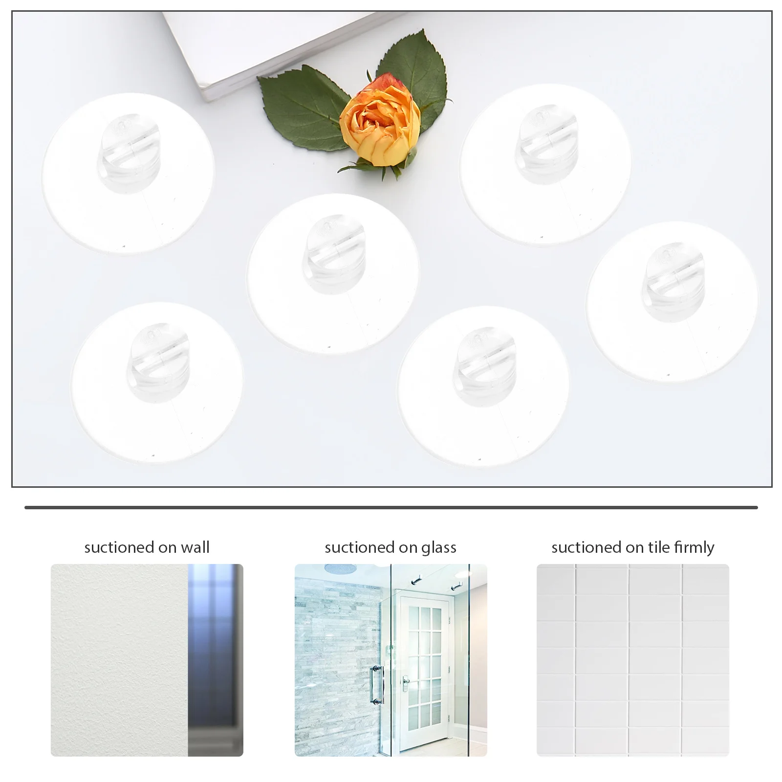 

12Pcs Suction Cup Cable Organizer Clips Clear Silicone Multipurpose Cord Holder Wall Wire Fixer for String Lights Fish Tank