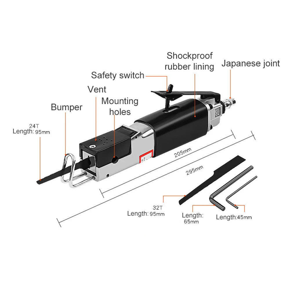 Automobile Sheet Metal Pneumatic Saw Strong Power Reciprocating Saw Cutting Tool Hacksaw Cutting Tool Car Repairing