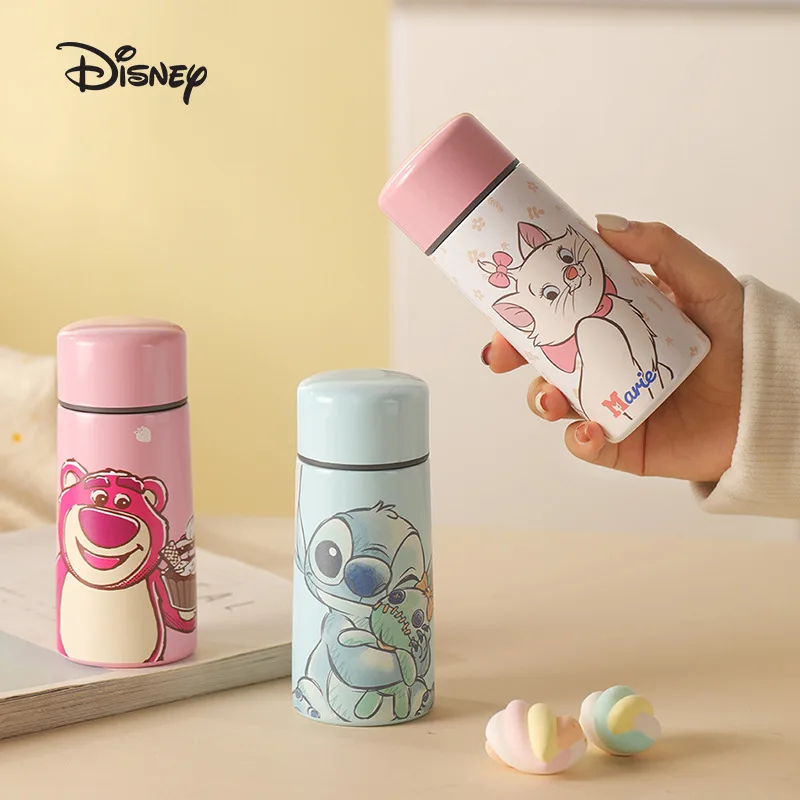 

Disney Anime Strawberry Bear Stitch Mary Cat Insulated Cup 316 Material Portable Cute Handshake Insulated Cup Gifts