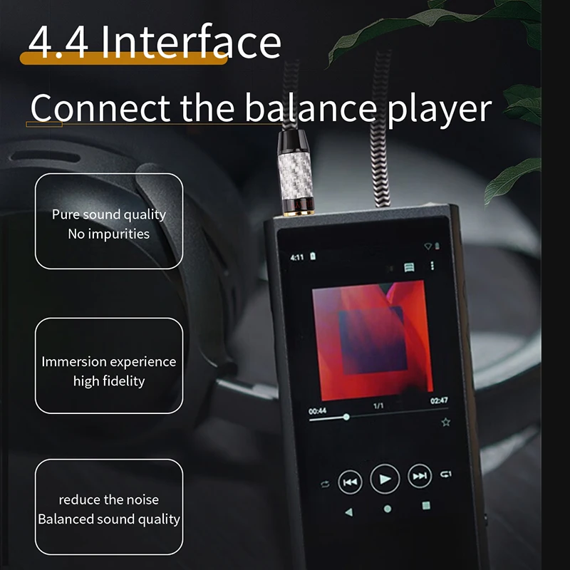 YYAUDIO 4.4mm 5극-듀얼 XLR 남성형 밸런스드 케이블 7N OCC 은도금 하이파이 오디오(DAP DAC 앰프 스튜디오 모니터용)