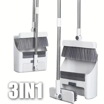 3-in-1 Broom & Dustpan Set 1