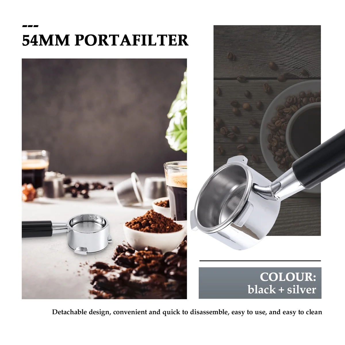 Portafilter sem fundo de 54 mm para Breville Barista Express, BES870XL, BES870BSXL, BES878BSS, BES880BSS, BES840XL e mais