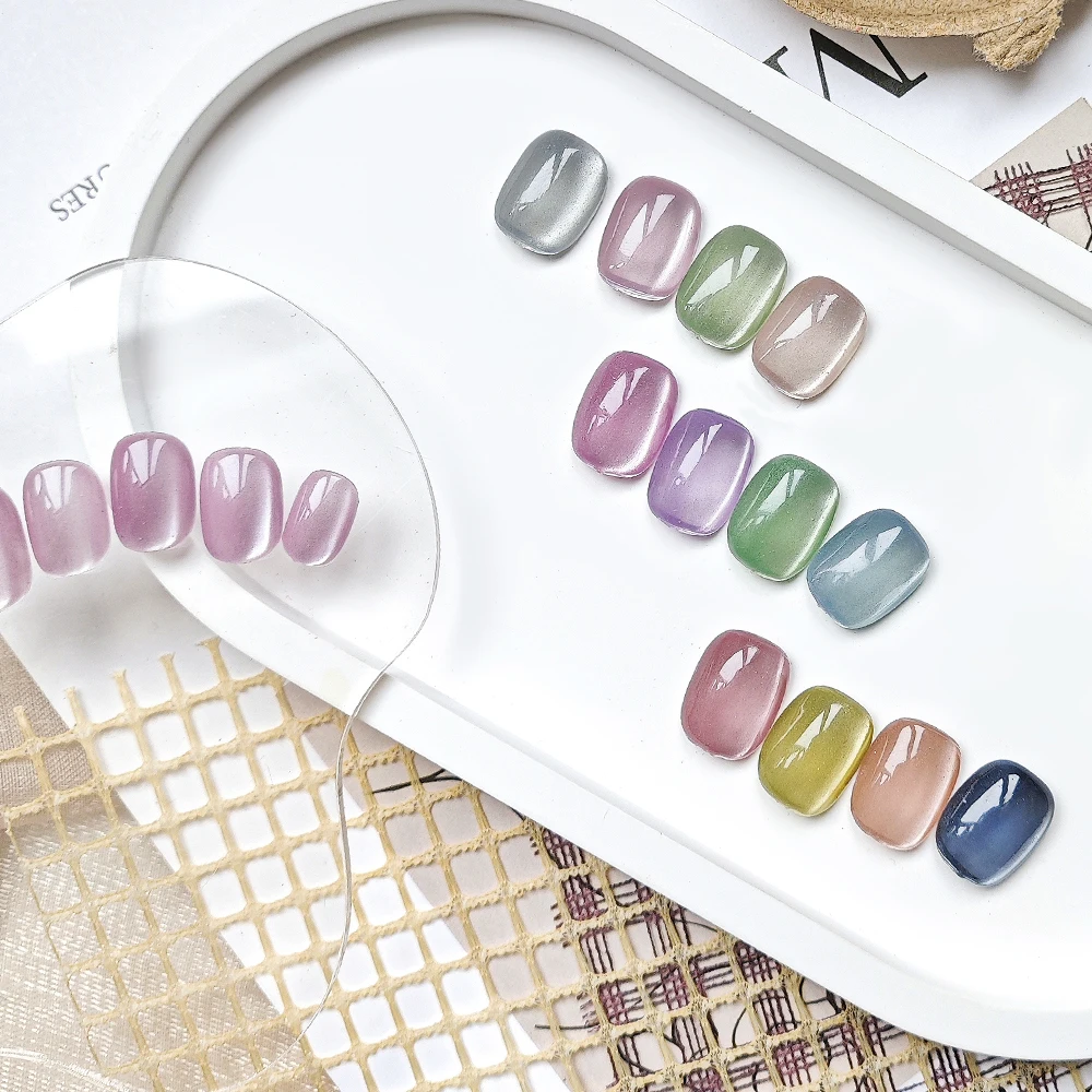 Vendeeni 12ml Crystal Glass Cat Eye Gel Nail Polish Soak Off UV LED Mirror Cat Eye Gel Nail Varnish For Nail Art Manicure
