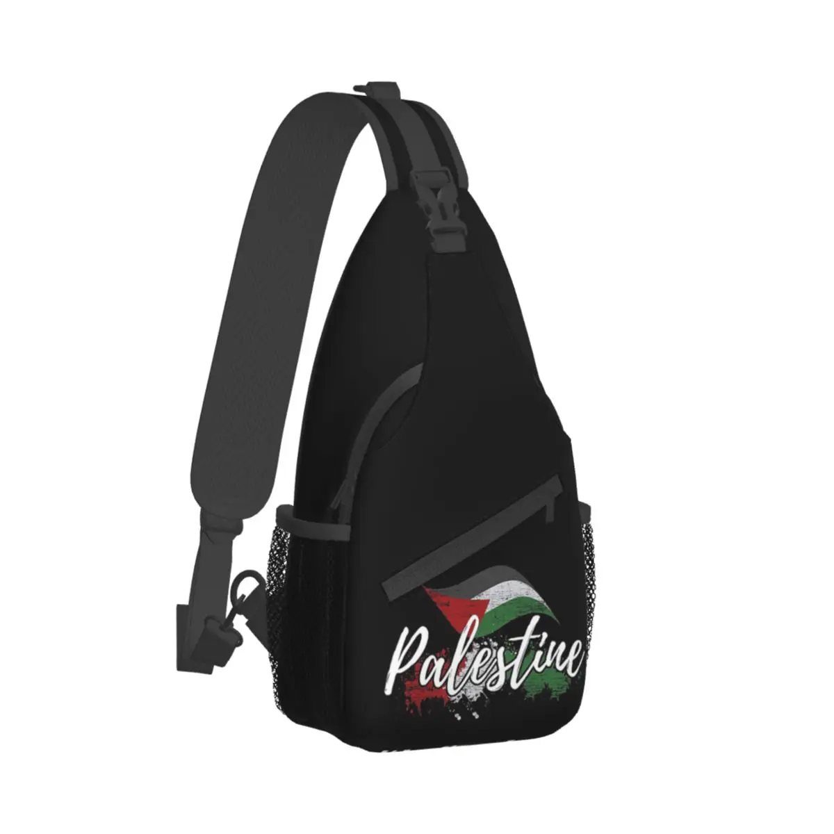 Palestine Feel Crossbody Sling Bag, Petit sac de poitrine, Sac à dos initié, Sac à dos de jour pour voyage, Randonnée, Cyclisme, Bookbag