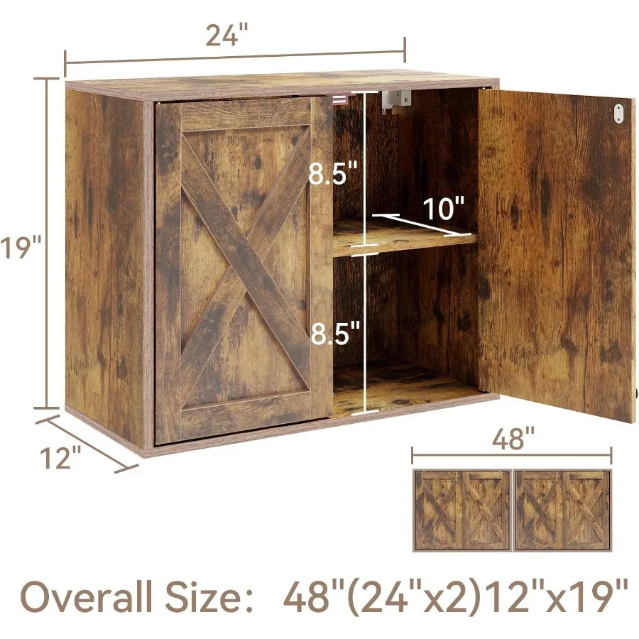 خزانة الغسيل، خزانة الأدوية، تخزين المطبخ، منظم المزرعة المثبت على الحائط مع أرفف فوق المرحاض، مجموعة واحدة من