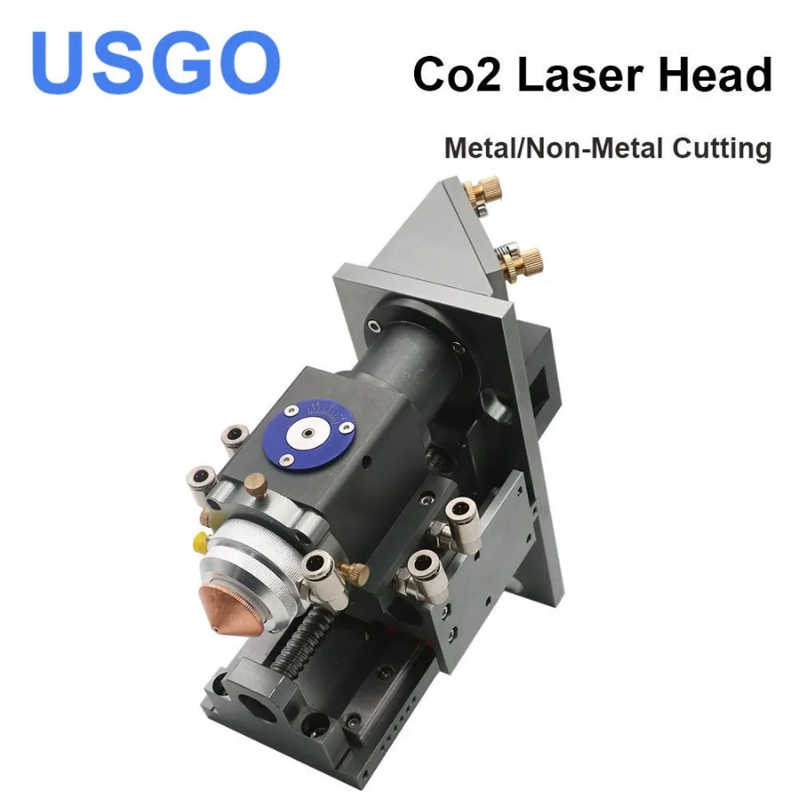 USGO Metal CO2 Laser Cutting Head With Ruida Metal Cutting Set 150-500W Metal Non-Metal Hybrid Auto Focus