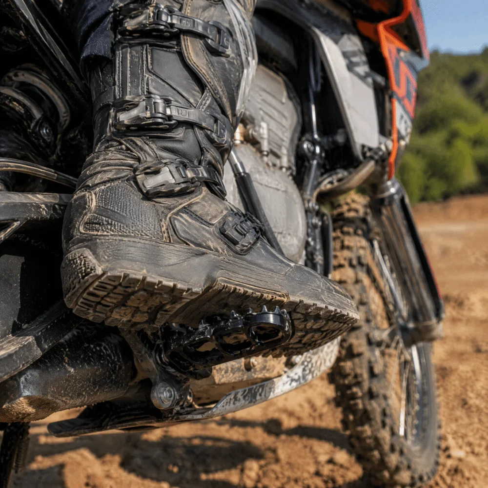 Aluminum Material Motorcycle Foot Pegs Wide Design Footrest Pedals Dirt Bike Foot Pegs Set of Foot Pegs Spring Pin Hardware