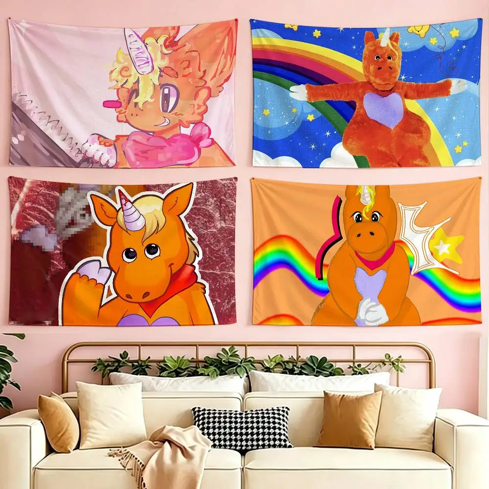 B-Buddy the U-UnicornS  Flags Suitable For Party Club Outdoor Interior Wall Decoration Banner Fans Gift