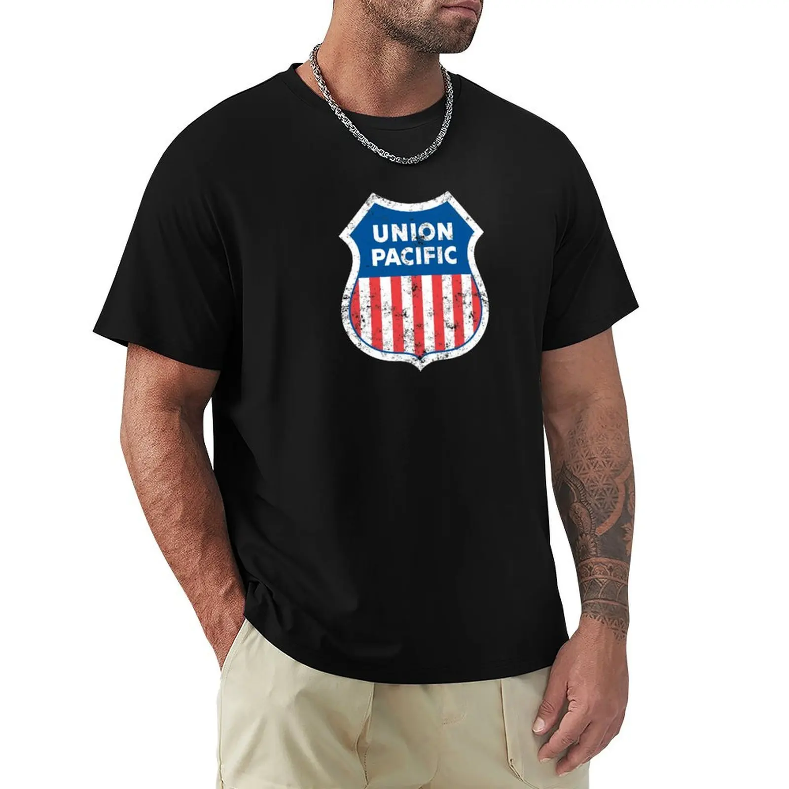 Union Pacific (Distressed) T-Shirt Fashion Letter Print T-Shirt