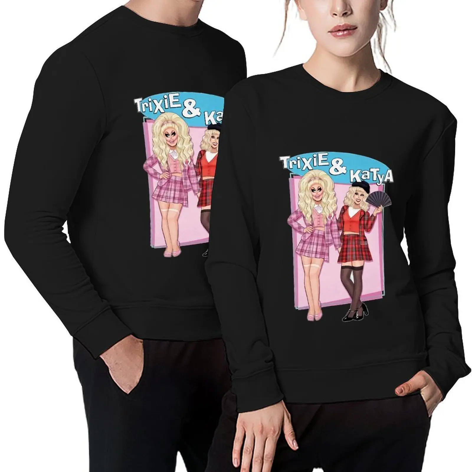 

Katya Zamolodchikova Merch Trixie _ Katya Pullover japanese style mens clothes autumn hoody