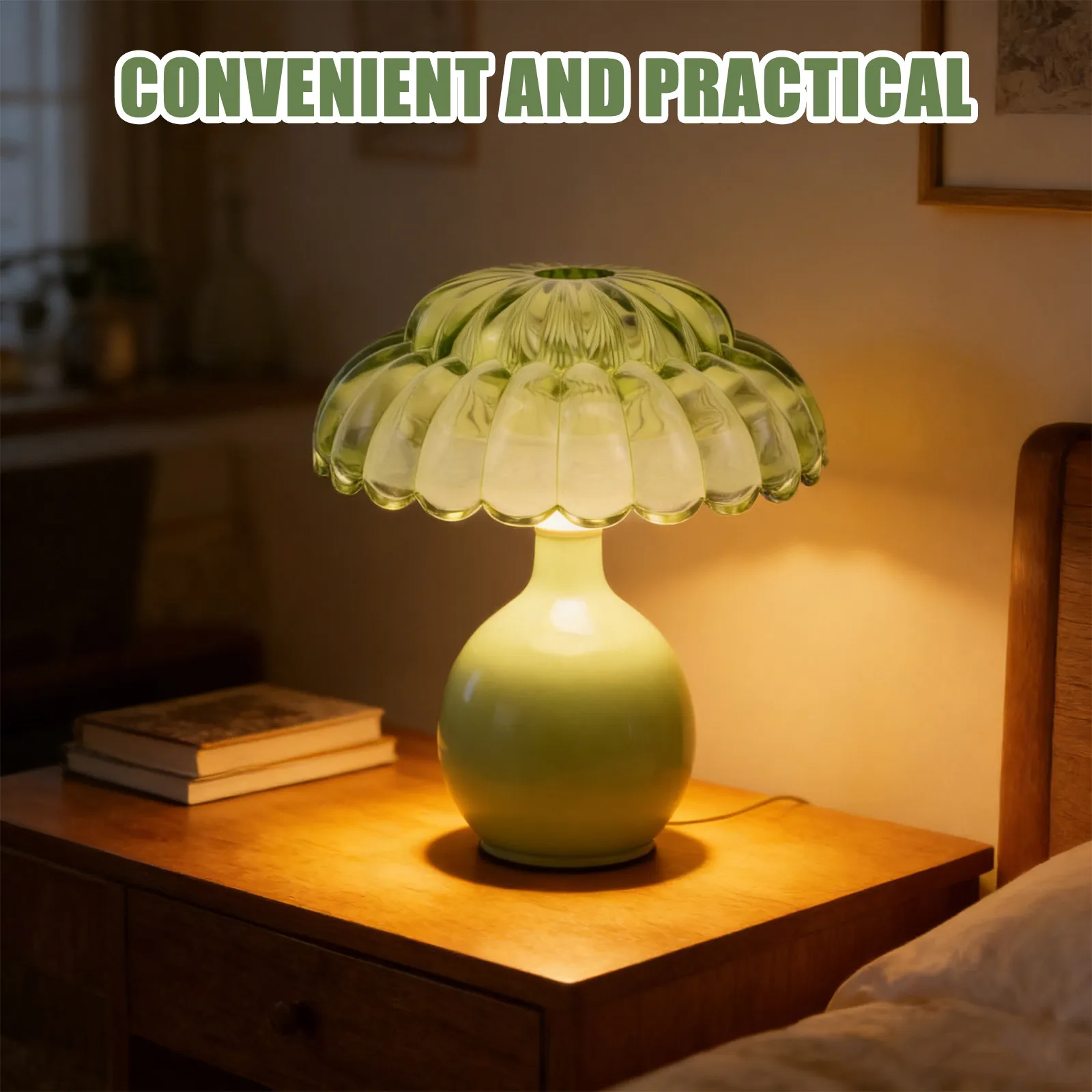 abat-jour-en-verre-vintage-vert-remplacement-pour-lampe-suspendue-retro-abat-jour-de-table-d'appoint-pour-chambre-confortable-douille-e26-e27