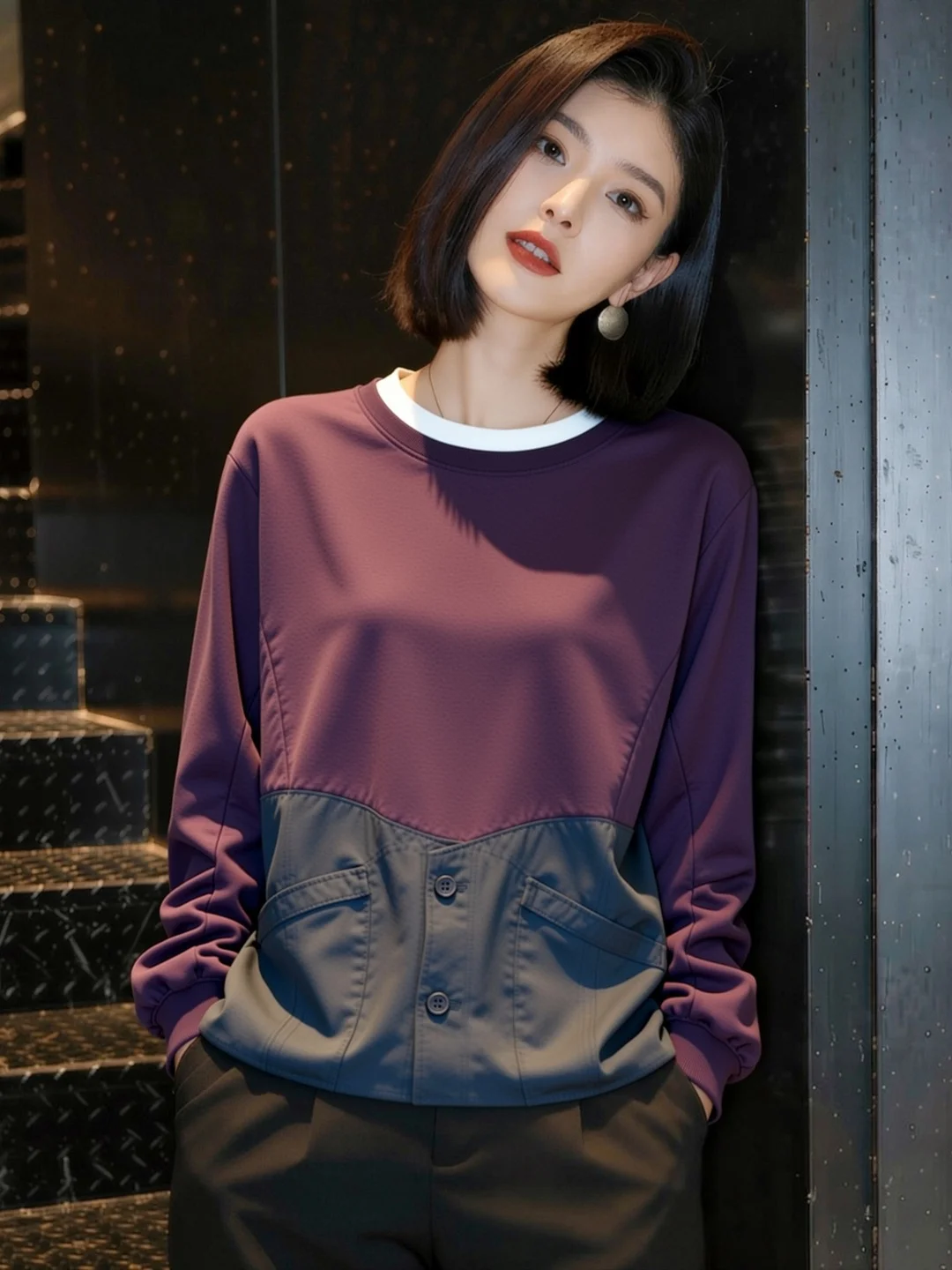 

Faionable Thiened Fce Hoodie Women's Casual Sweatirt round Ne Pullover Spring Autumn New Sle Korean Sle Knitwear