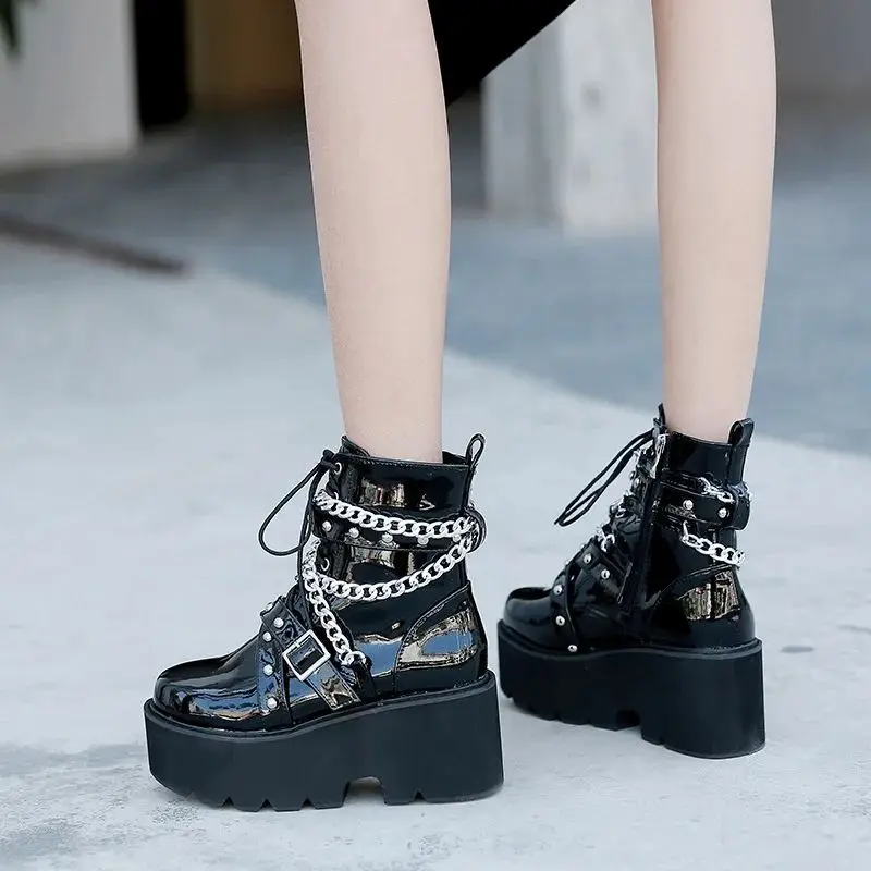 bottes-a-plateforme-a-talon-carre-pour-femmes-en-cuir-pu-style-gothique-a-talon-plat-avec-bande-pour-le-printemps-et-l'automne