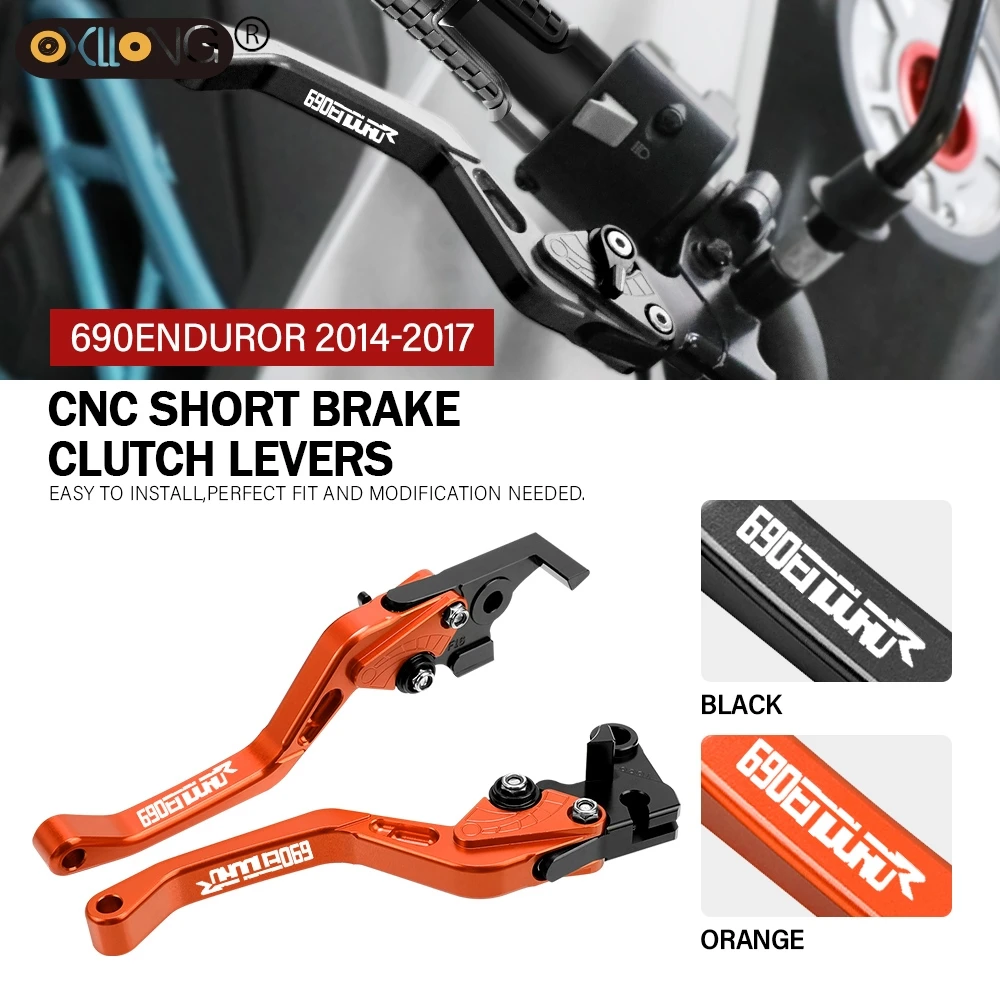 

CNC Aluminum Motorcycle Short Brake Clutch Levers Accessories Parts For 690 Enduro R 2014 2015 2016 2017 690enduro R