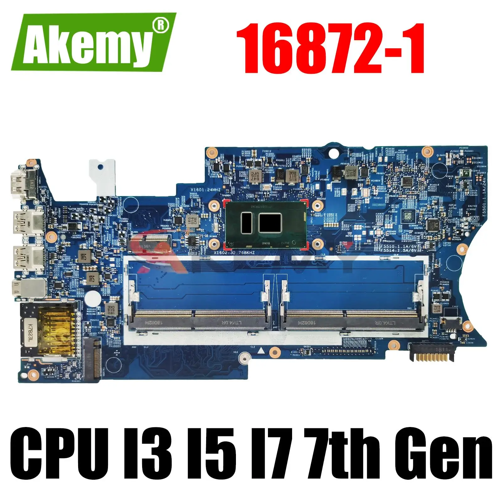 

For HP Pavilion X360 14-BA Laptop Motherboard Mainboard with 4415U I3 I5 I7 7th Gen CPU UMA 16872-1