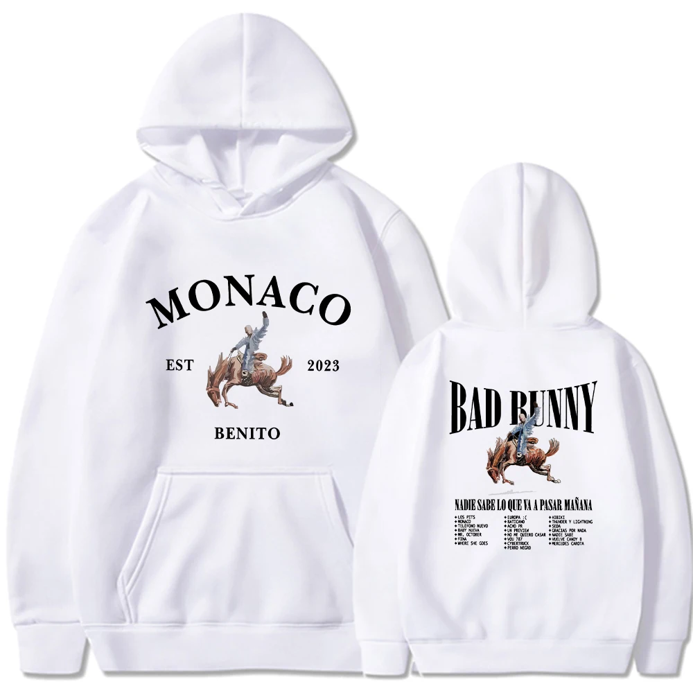 Bad Bunny New Album Nadie Sabe Lo Que Va Pasar Manana Bluzy Mฤลผczyลบni Grunge Street Bluzy Ubrania Ciepลe Oversize Pulowery 90s