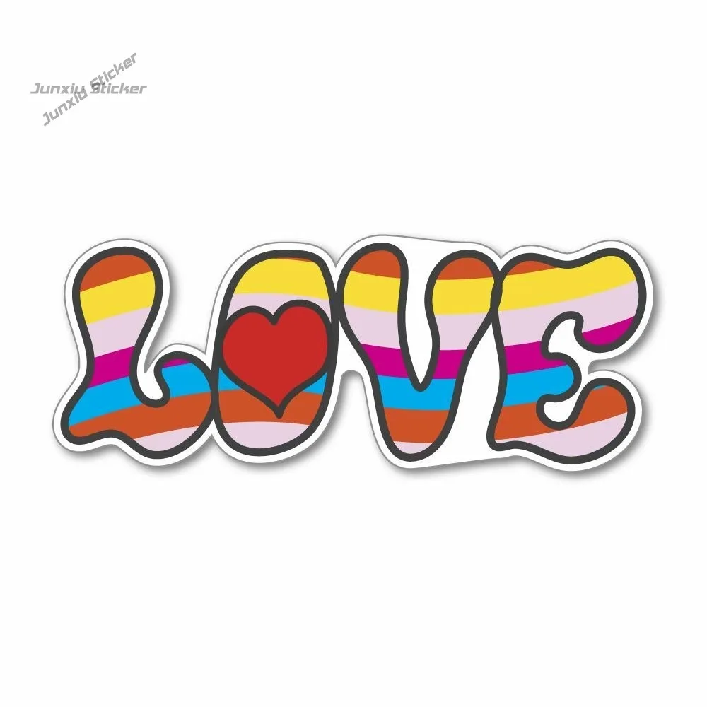 

Love Colourful Sticker Decal Waterproof Hippie Cool Skateboard Funny Window Sticker Waterproof Vinyl Decal Decoration