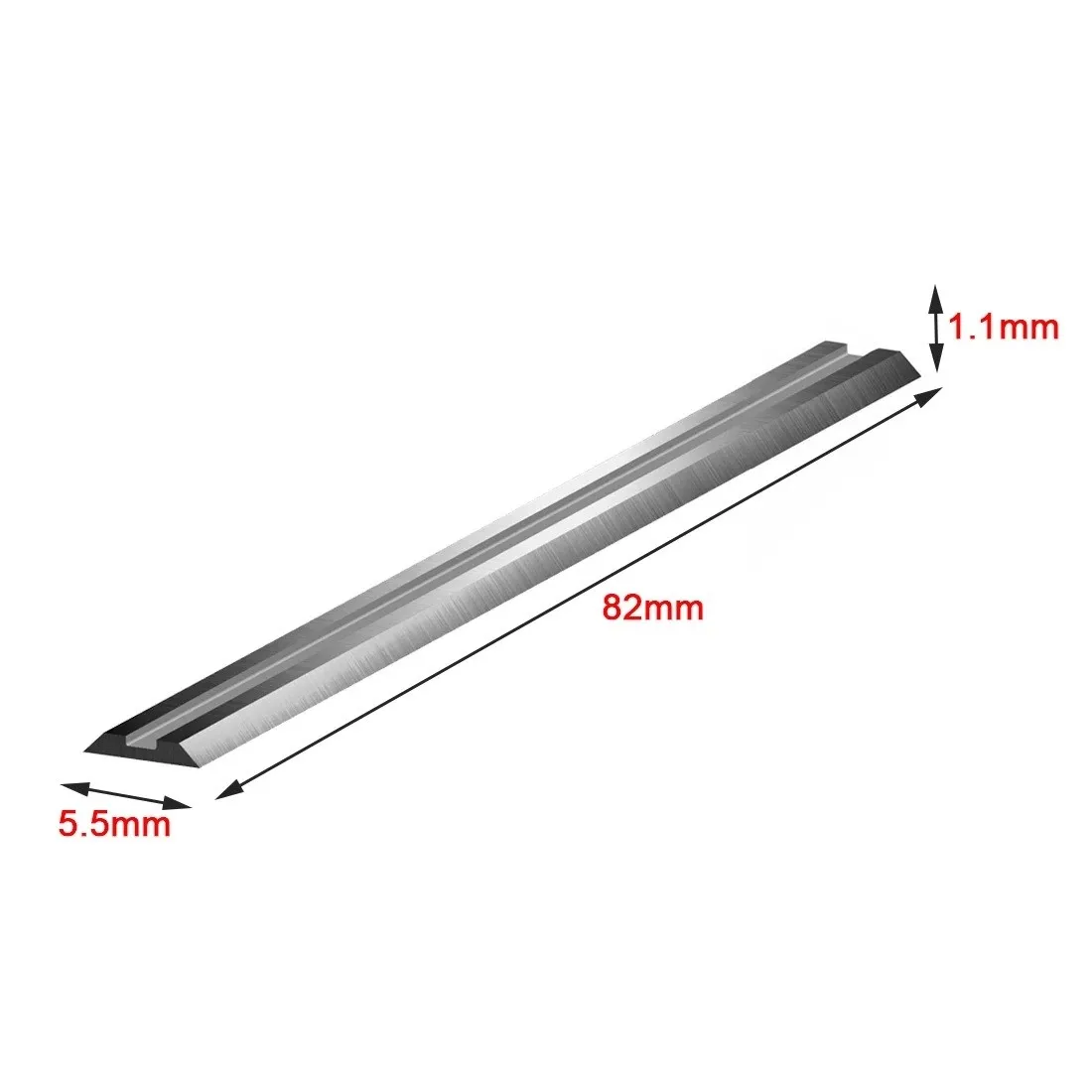 4pcs Carbide Planer Blades 82x5.5x1mm Reversible Wood Planer For Mechanical Electric Planer And Woodworking Planers