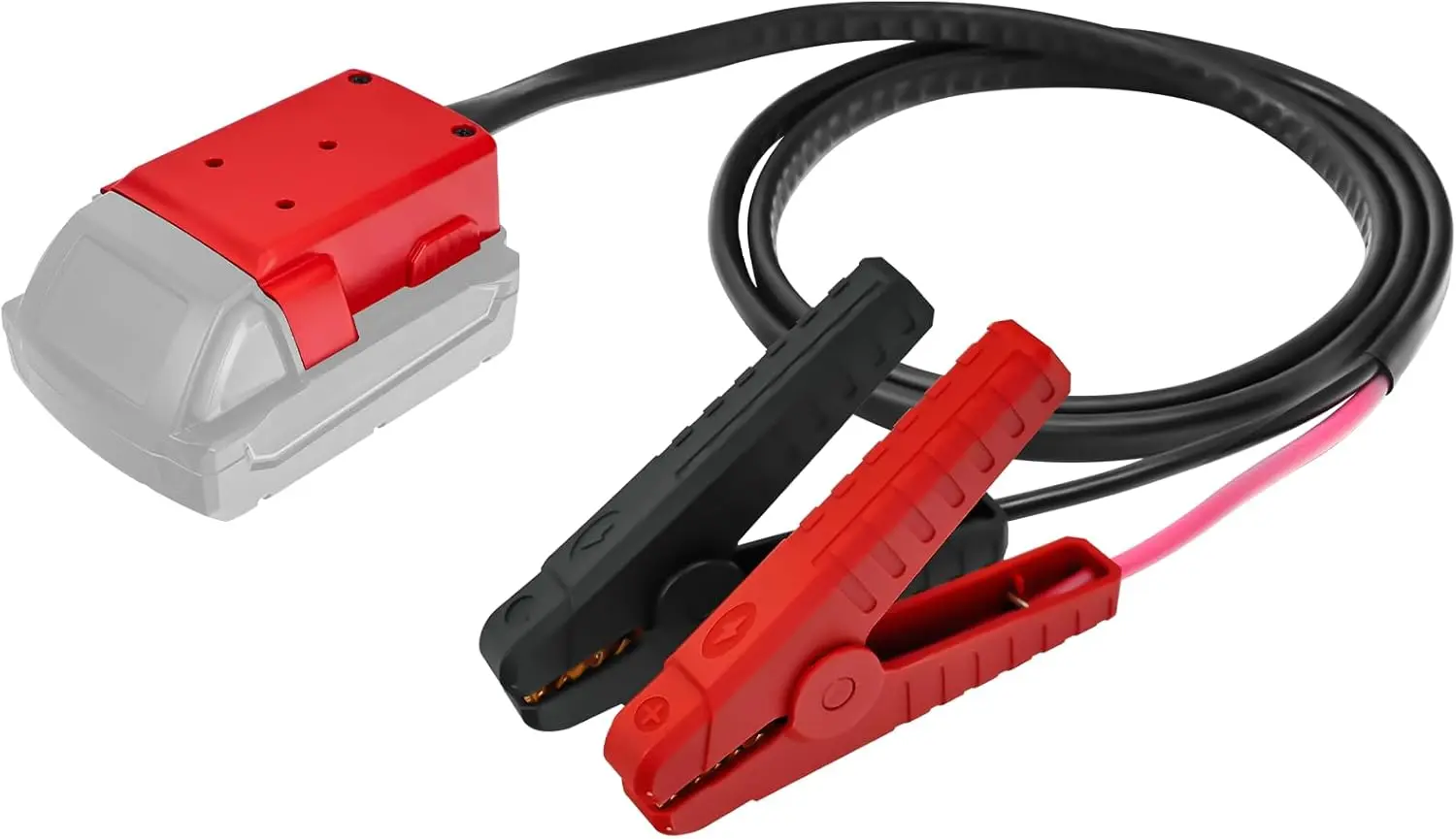 

Зажимы для перемычек для аккумулятора M18B2 18 В, портативные усилители кабелей 8AWG 6,39 футов с адаптером для легковых автомобилей, грузовиков (без аккумулятора)