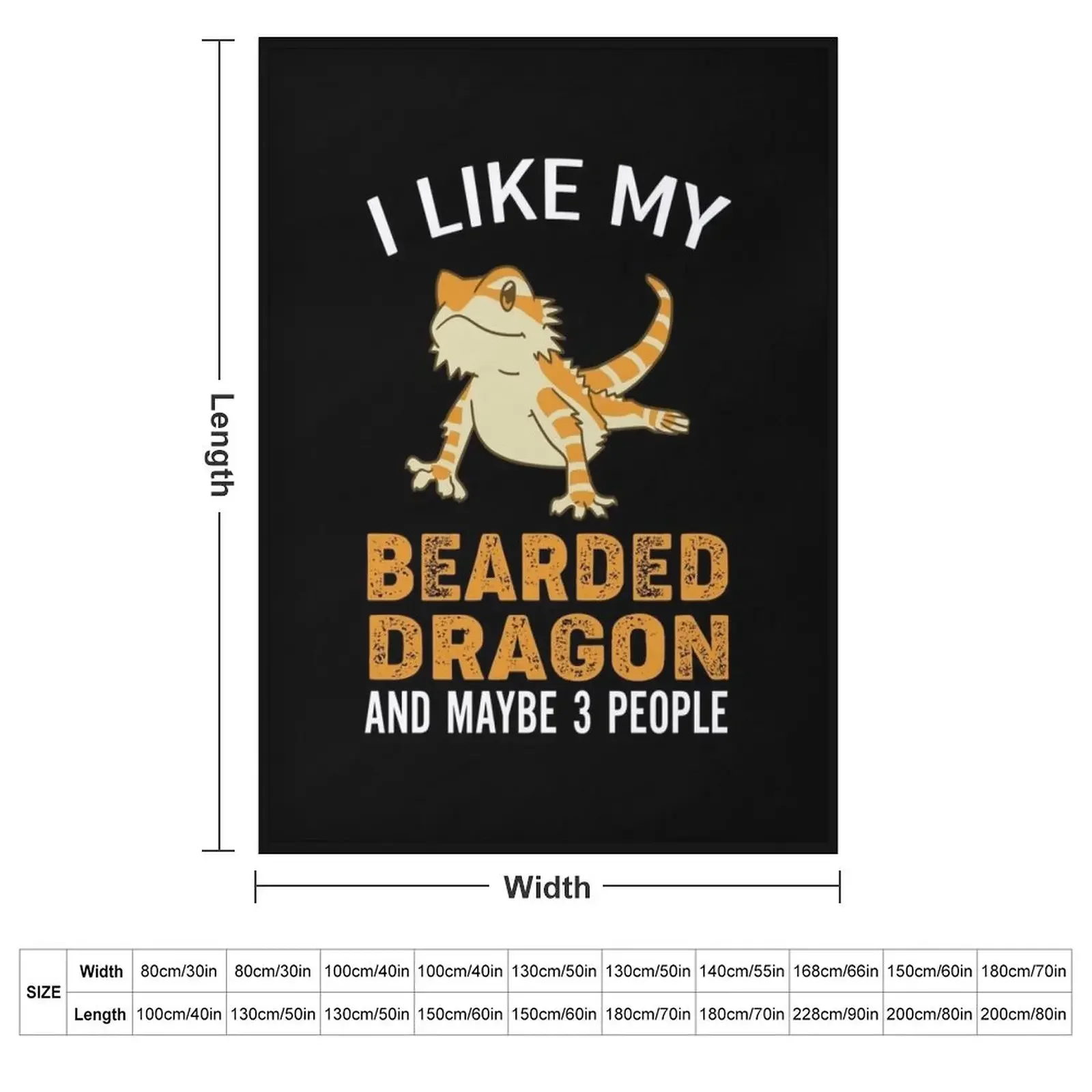 Funny Bearded Dragon Owner Gift Throw Blanket couch cozy soft plush fuzzy picnic outdoor blanket