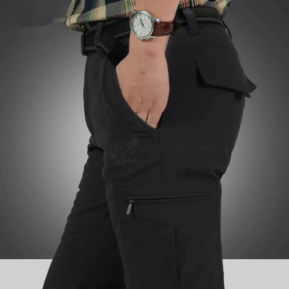 Pantalon tactique polaire d'hiver pour hommes pantalon Cargo chaud chasse SoftShell pantalon de travail peau de requin épais chaud imperméable pantalon M-4XL