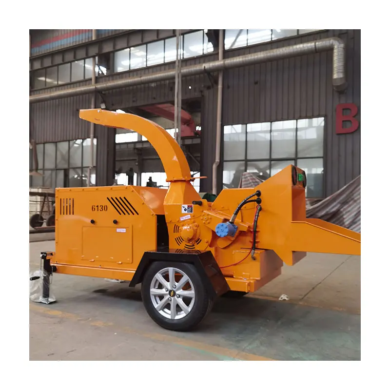 High Efficiency 6140 Industrial Wood Chipper Machine Eco-Friendly Diesel Branch Crusher Automatic Wood Chipper