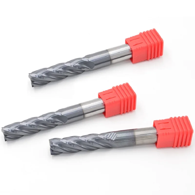 HRC45 acero 8/10/12/14/16/20mm 4 flauta fresa de carburo sólido fresa CNC fresas de extremo brocas de rebajadora CNC