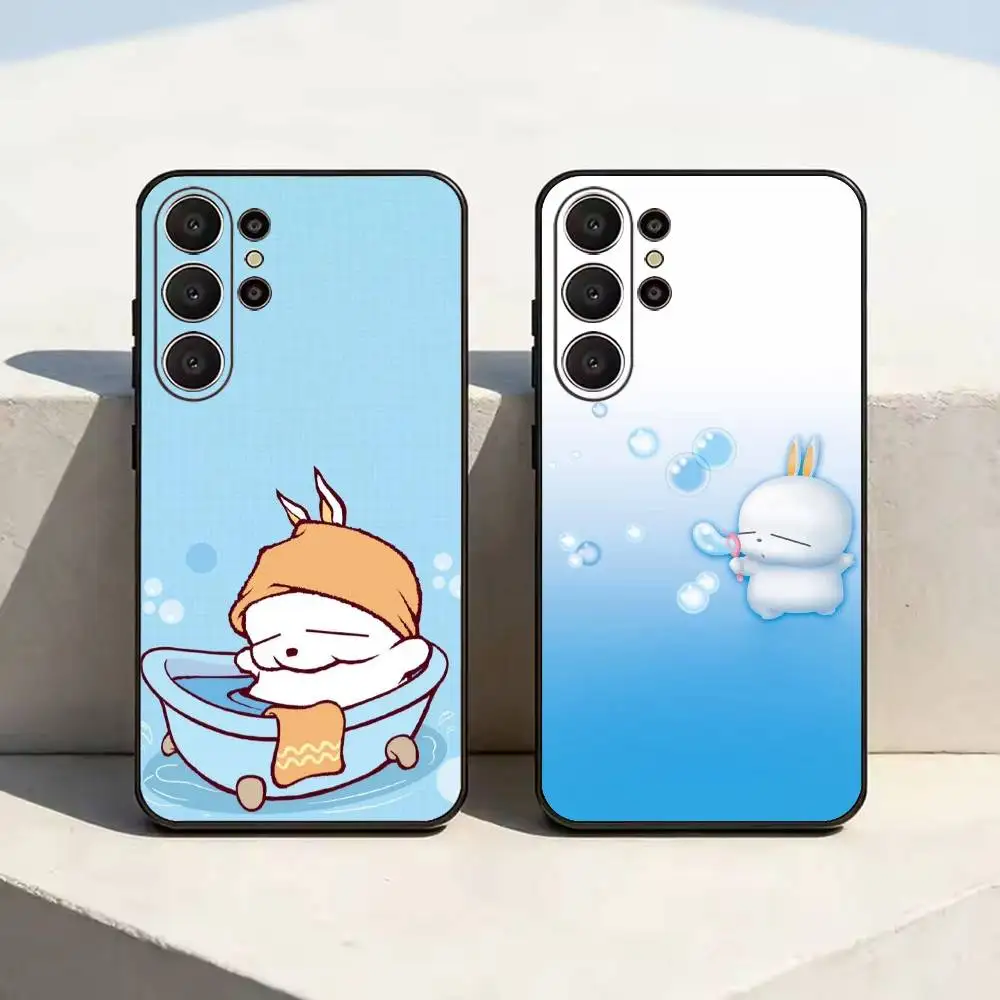 Cute-M-MashiMaro-es Phone Case For Samsung S26,S24,S21,S22,,Plus S23,S30,Ultra,S20,Fe,Black Soft Silicone