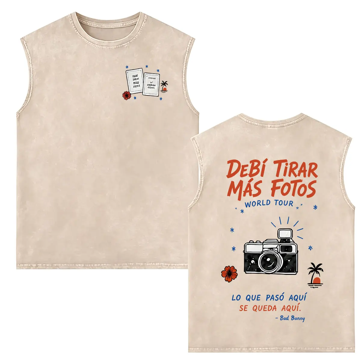 Винтажные майки-безрукавки Rapper Bad Bunny: DeBi, TiRAR, MaS, FOToS, DTMF World Tour. Модные хип-хоп футболки без рукавов для мужчин и женщин.