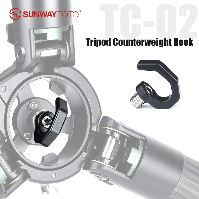 SUNWAYFOTO TC-01 Tripod Counterweight Hook for Tripod with 3/8''-16 Mounting Thread