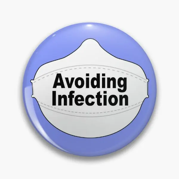 Avoiding Infection Pin  Soft Button Pin Decor Cute Lapel Pin Badge Clothes Funny Brooch Gift Collar Cartoon Women Fashion